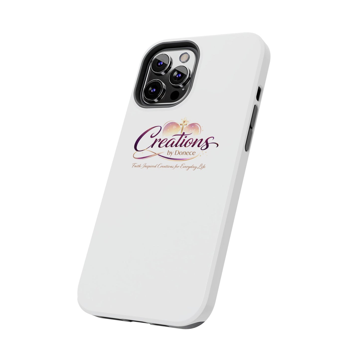 Creations by Donece Soft-Touch Tough Phone Case — Faith-Inspired Logo Protective Cover