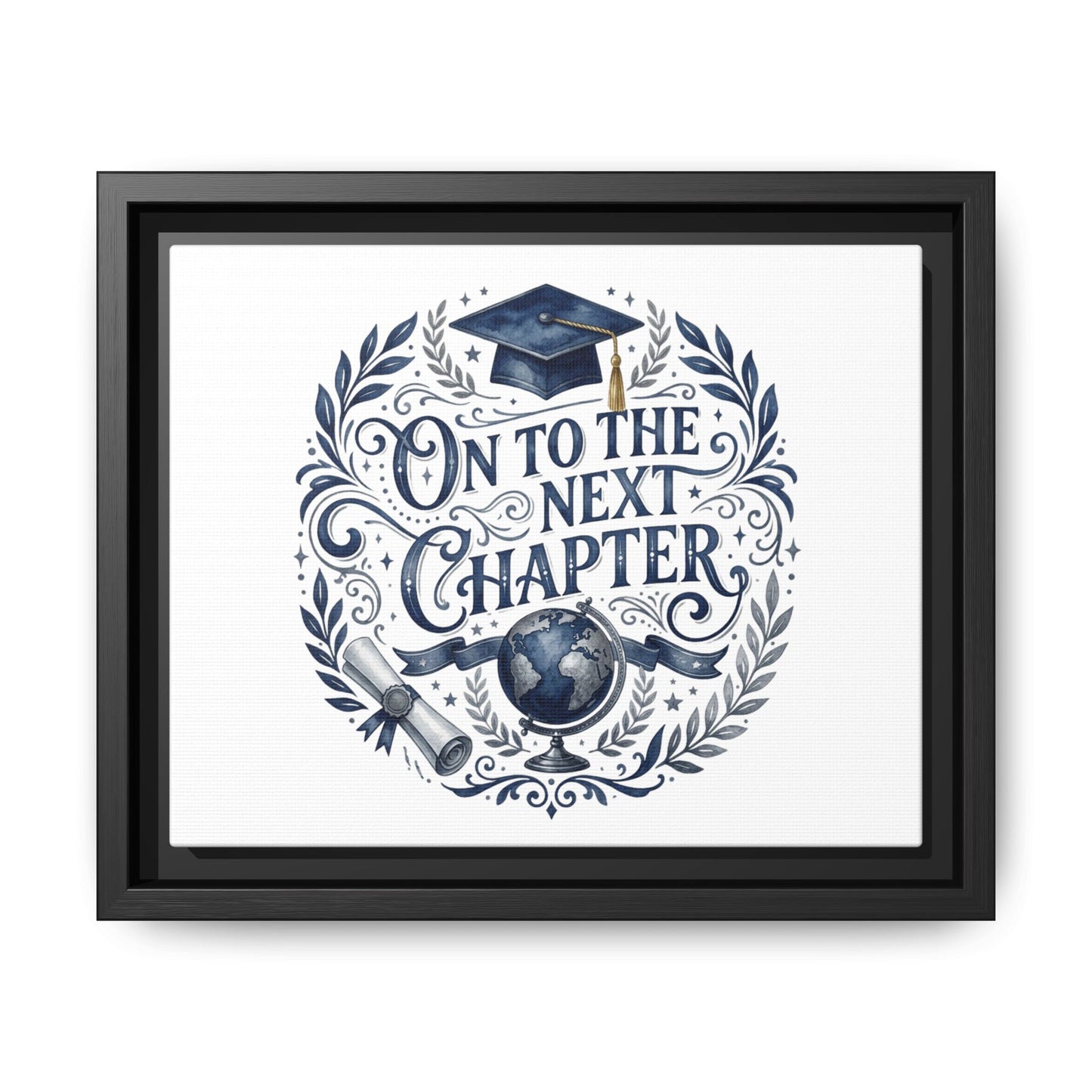 On to the Next Chapter Framed Canvas – Graduation Wall Art