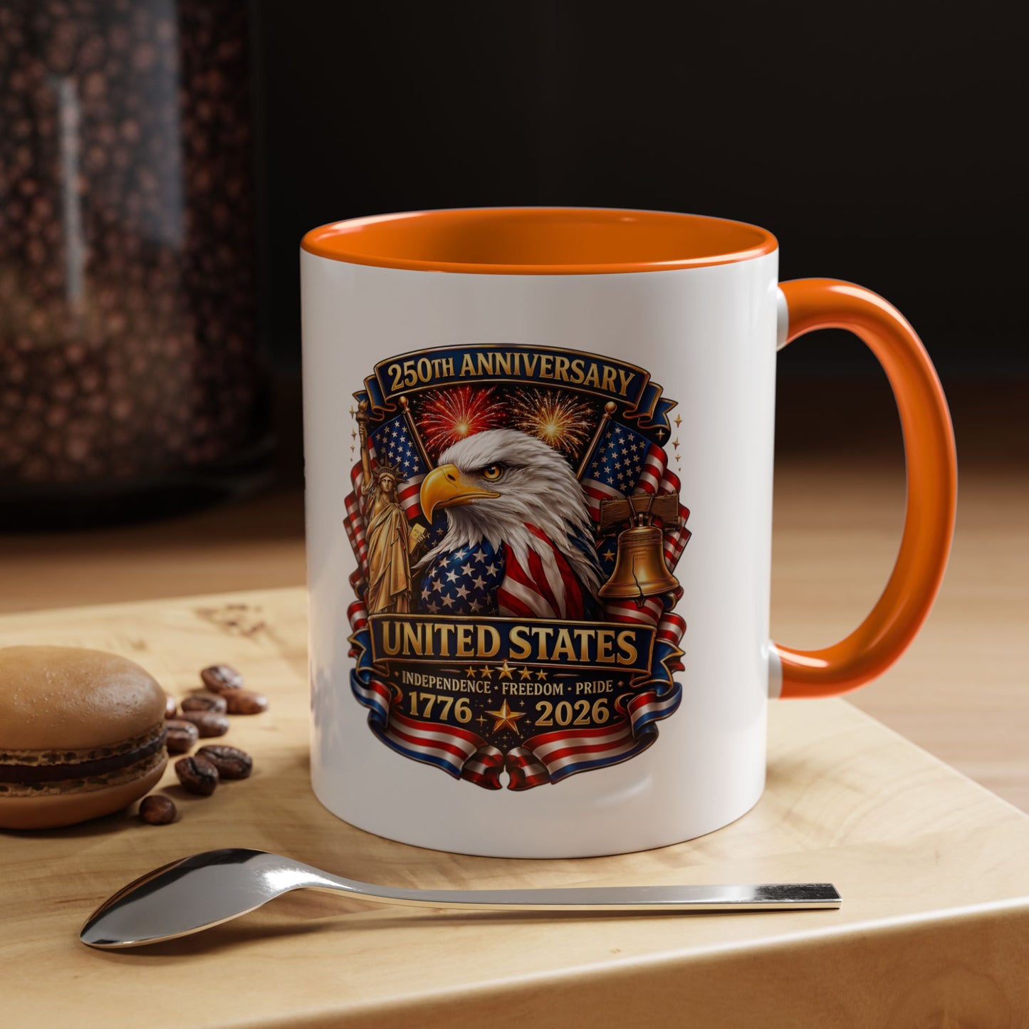 250th Anniversary United States Eagle Coffee Mug – Patriotic 1776–2026 Accent Mug