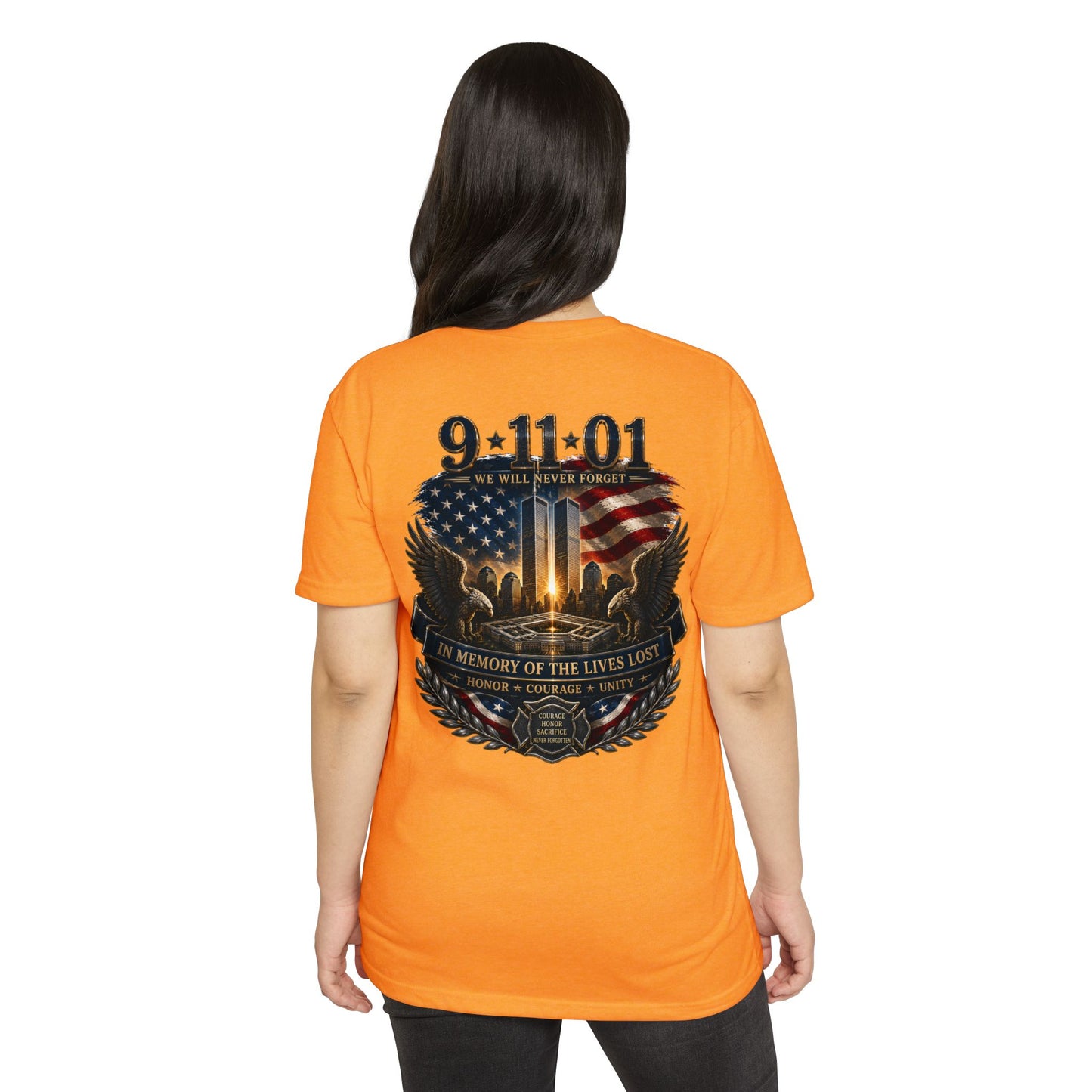 9/11 Memorial T-Shirt – "We Will Never Forget" Tribute Tee