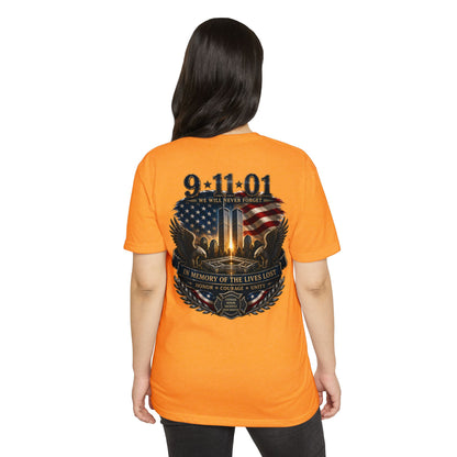 9/11 Memorial T-Shirt – "We Will Never Forget" Tribute Tee