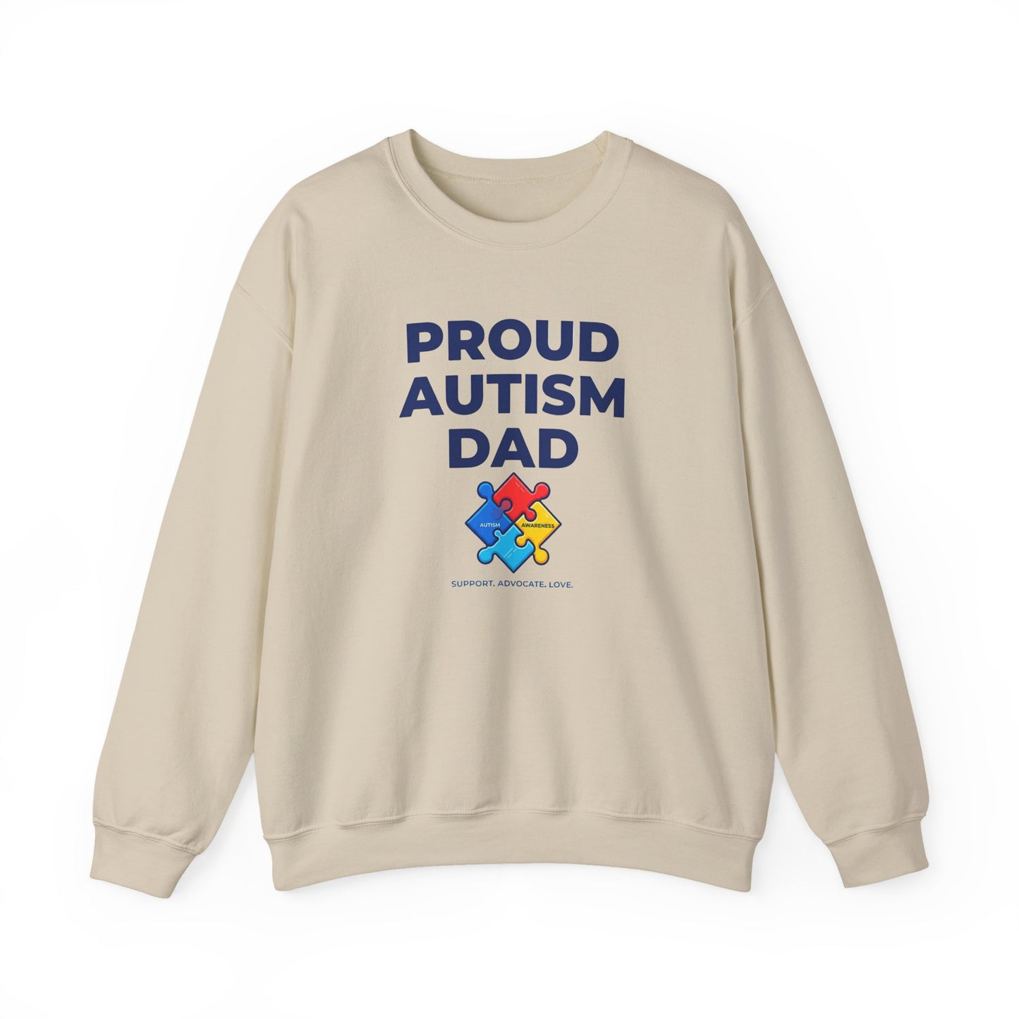 Proud Autism Dad  Crewneck Sweatshirt