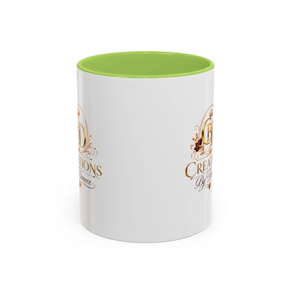 Accent Coffee Mug — Creations By Donece Logo Ceramic Mug (11/15 oz)