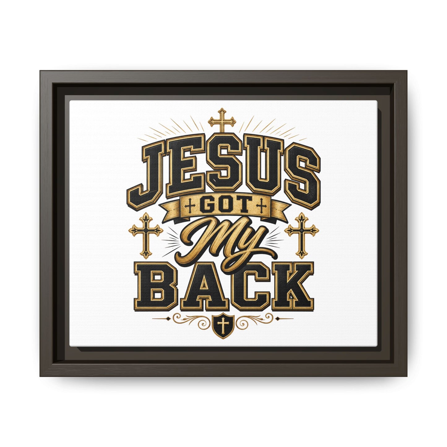 Jesus Got My Back Framed Canvas Wall Art