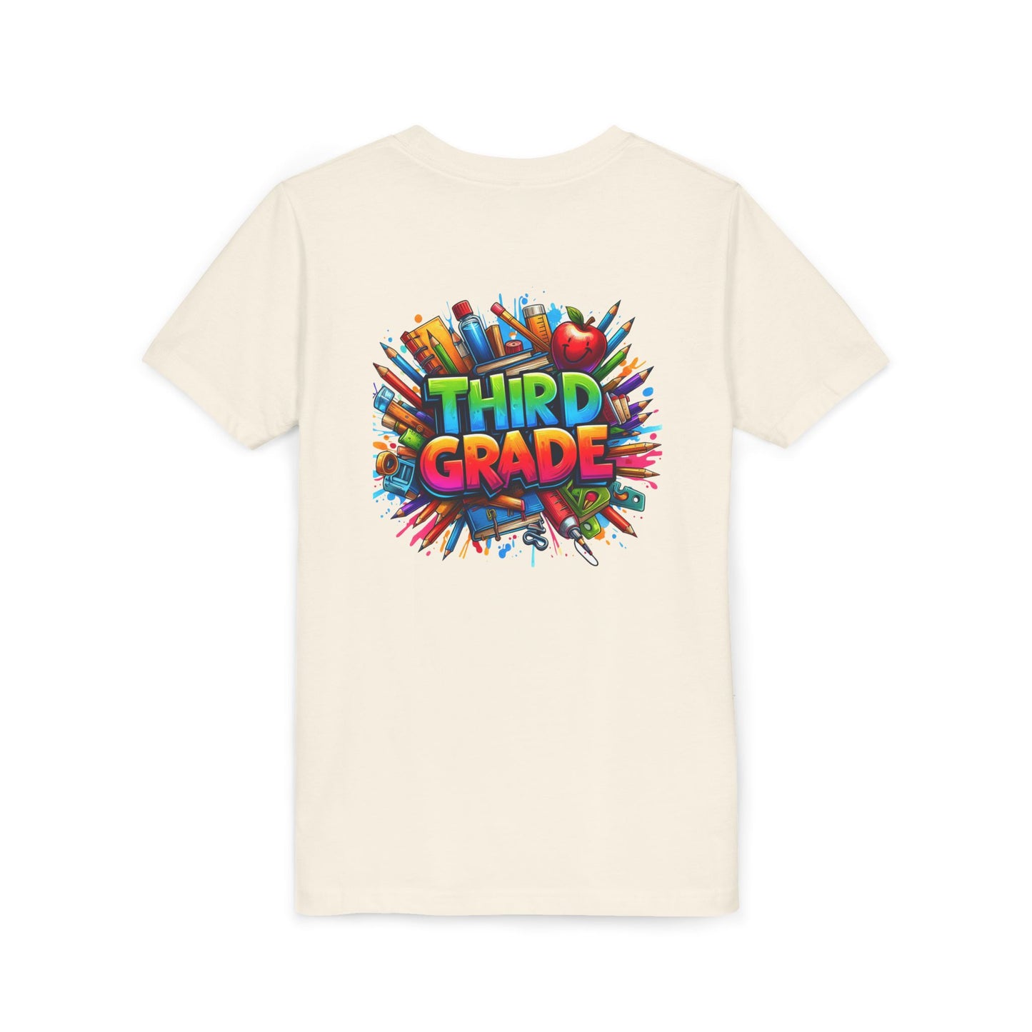 Third Grade Kids' T-Shirt – Colorful School Supplies Back-to-School Tee