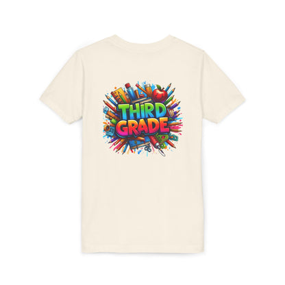 Third Grade Kids' T-Shirt – Colorful School Supplies Back-to-School Tee