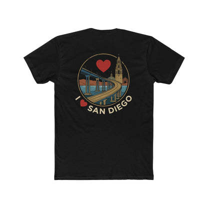 I Heart San Diego Crew Tee — Vintage Bridge & Tower Graphic