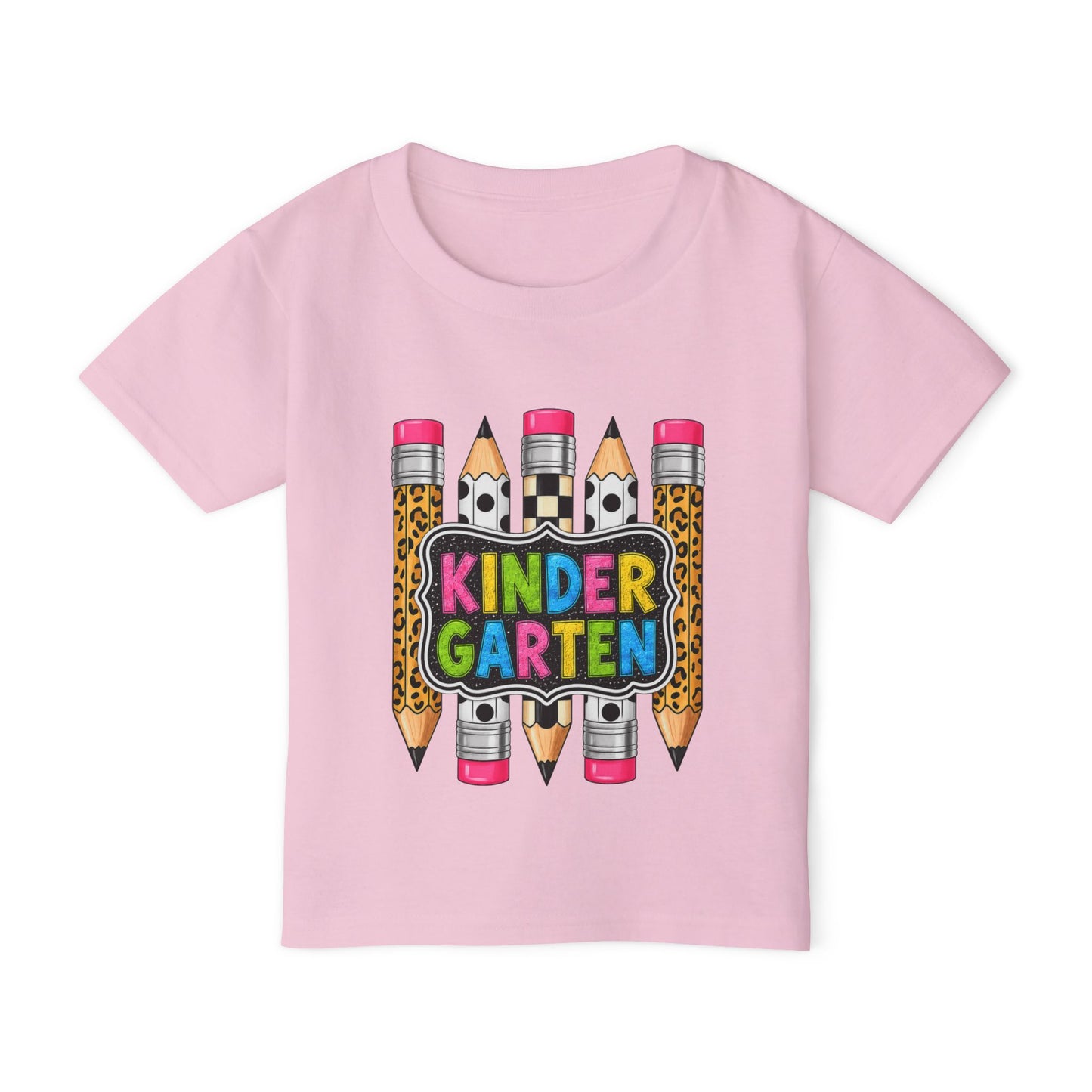 Kindergarten Pencils Toddler T-Shirt — Colorful Back-to-School Tee