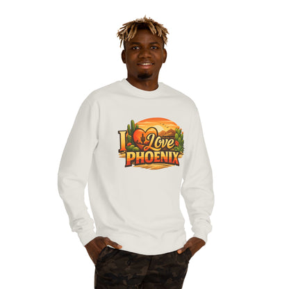 I Love Phoenix Sweatshirt — Desert Sunset Graphic Crewneck