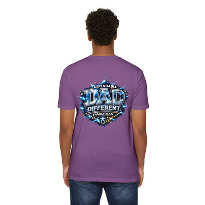 Dependable Dad Graphic T-Shirt — "Dependable Dad Different Family Man"