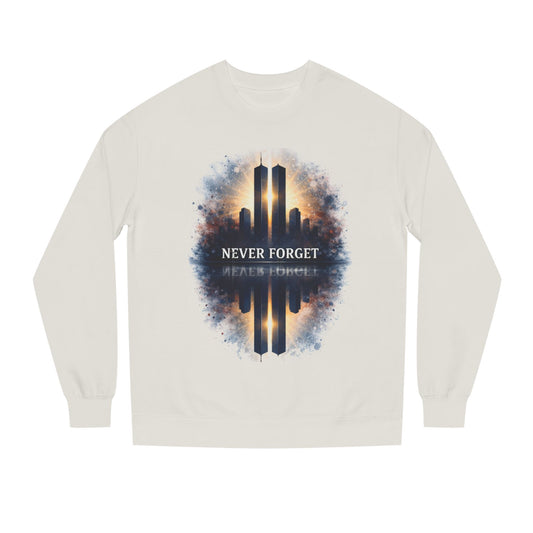 Never Forget Memorial Sweatshirt — 9/11 Tribute Crewneck