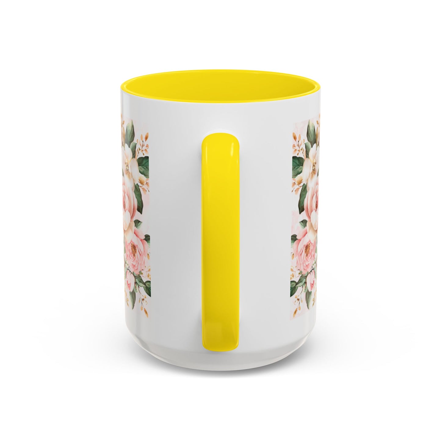 Mom Floral Accent Coffee Mug — Pink Roses Mother's Day Gift (11/15oz)