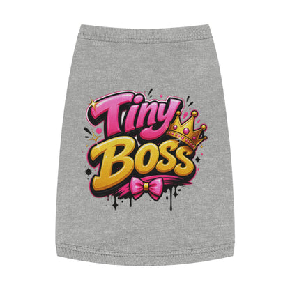 Tiny Boss Pet Tank Top — Cute Crown Dog Cat Tee