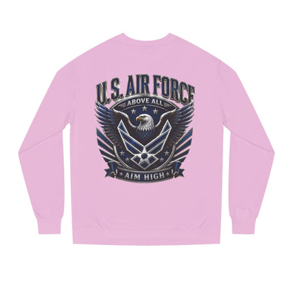 U.S. Air Force Crewneck Sweatshirt — "Above All, Aim High" Graphic