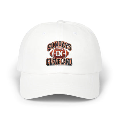 Sundays in Cleveland Football Dad Cap — Vintage Sports Embroidered Hat