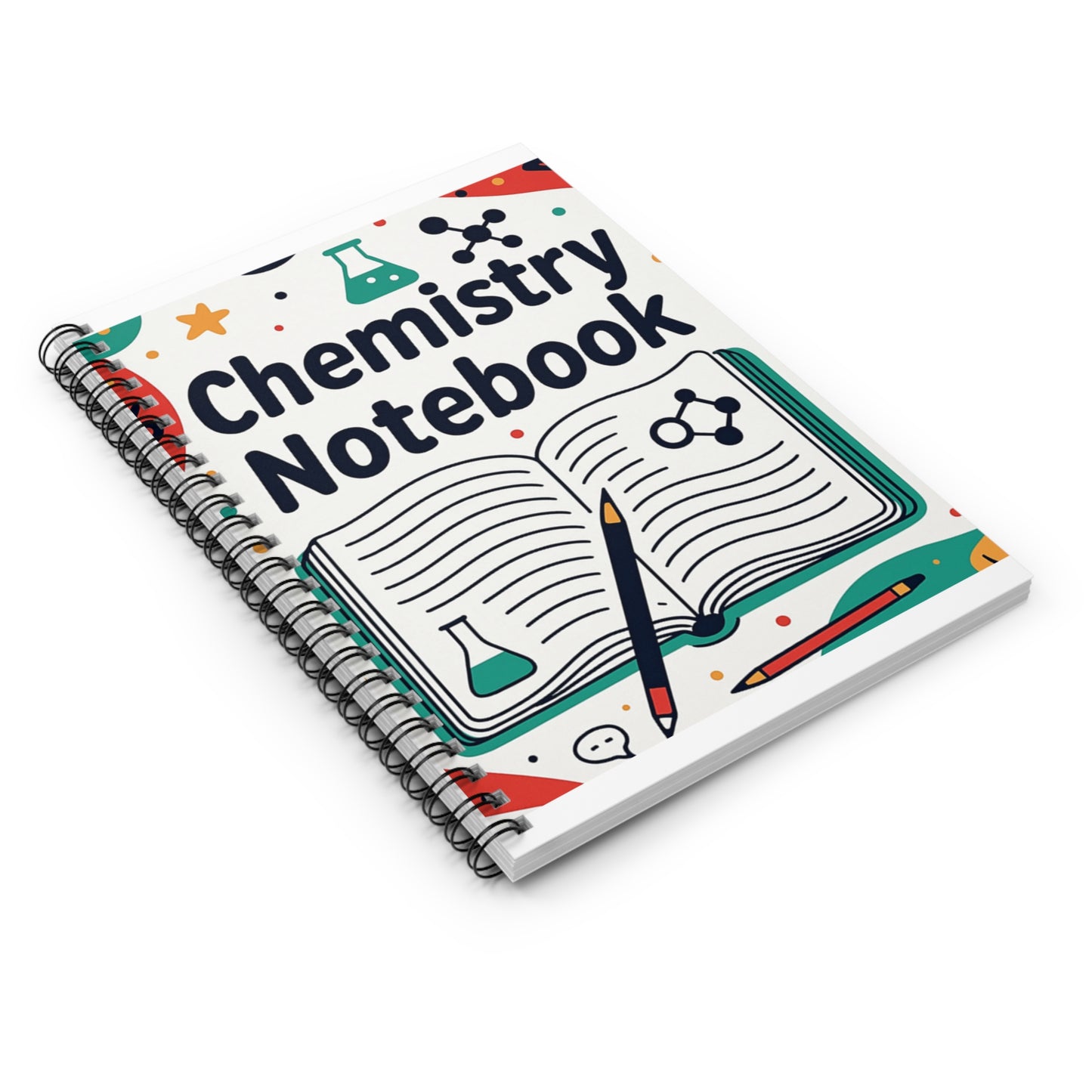 Chemistry Notebook Spiral Ruled Journal — Science Student Lab Notebook