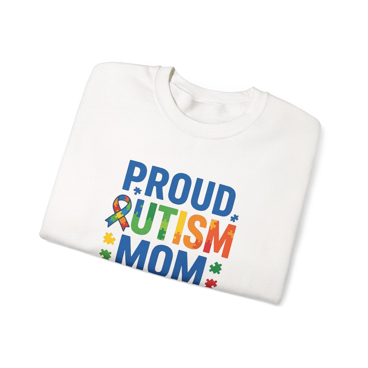 Proud Autism Mom Crewneck Sweatshirt