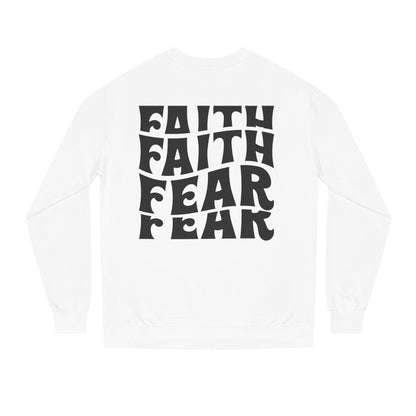 Faith Over Fear Crewneck Sweatshirt — Retro Graphic Faith Tee