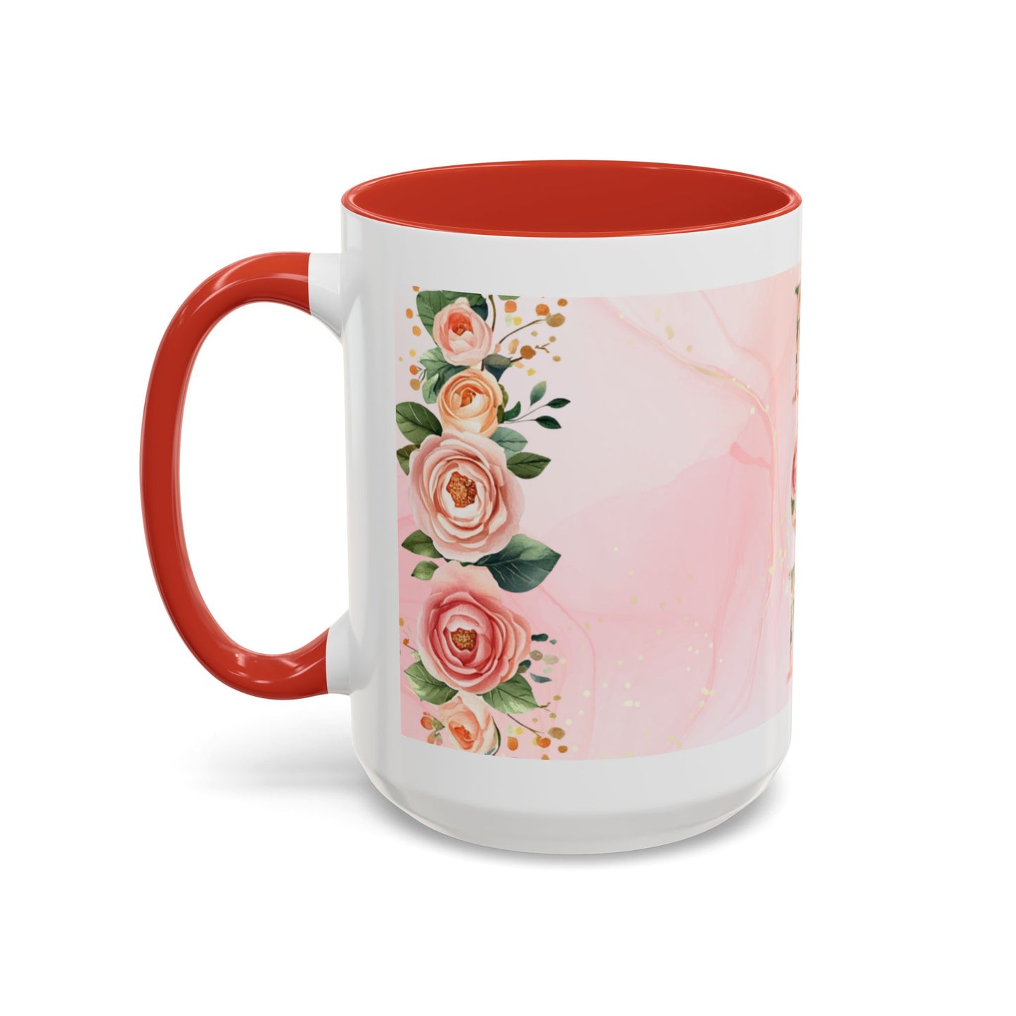 Mom Floral Accent Coffee Mug – Pink Mother's Day Gift (11/15oz)