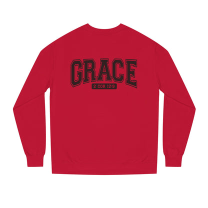 Grace Crewneck Sweatshirt – 'GRACE' 2 Cor 12:9 Christian Pullover