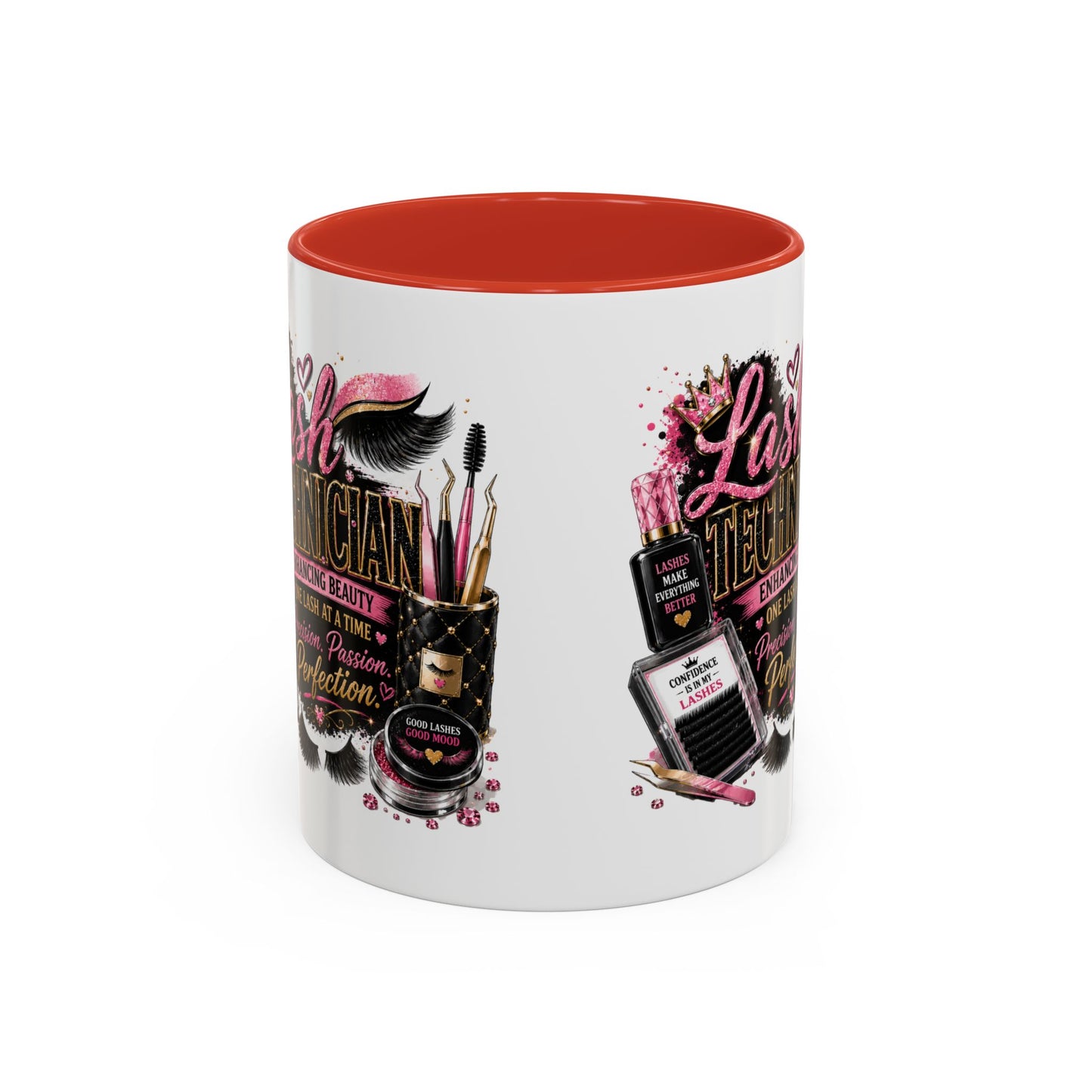 Lash Technician Coffee Mug – 'Enhancing Beauty One Lash at a Time' Accent Mug