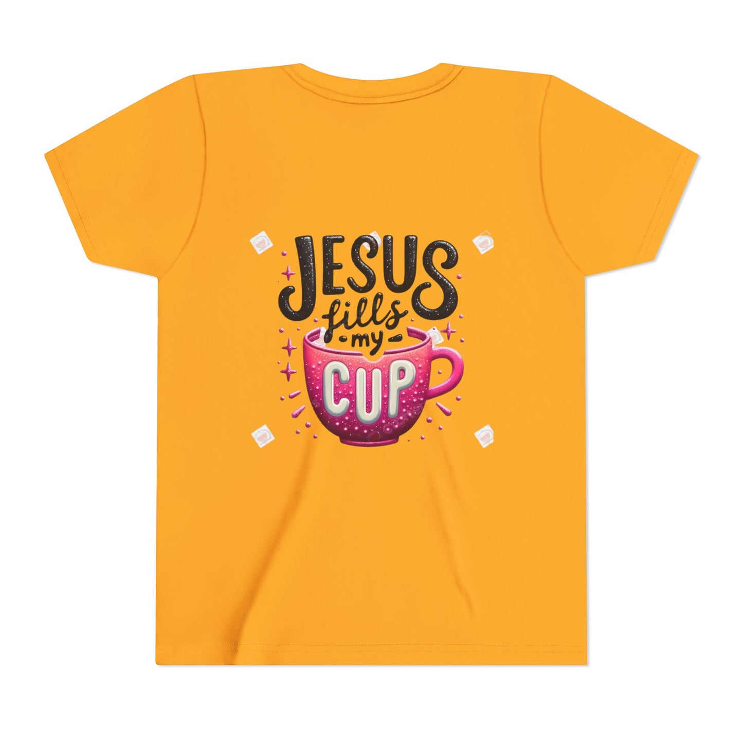 Jesus Fills My Cup Youth Tee — Christian Faith Kids Shirt
