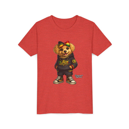 Youth Tee — Rasta Teddy "Black Excellence" Graphic Shirt