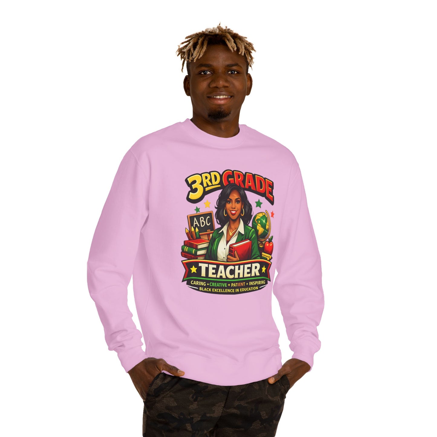 3rd Grade Teacher Sweatshirt – Inspiring Black Excellence Teacher Gift