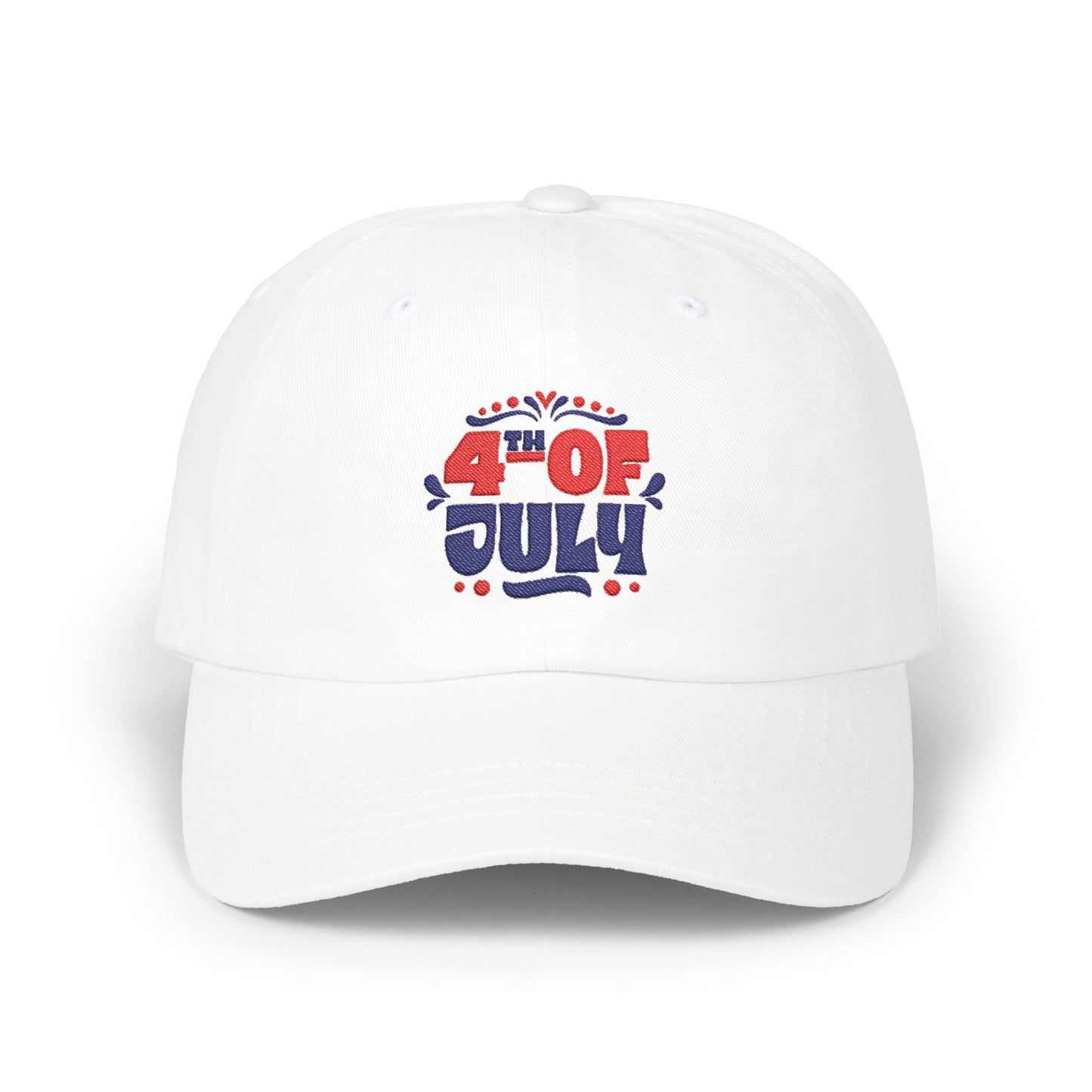 Dad Cap — "4th of July" Patriotic Embroidered Baseball Hat