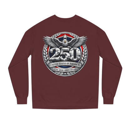 250th USA Anniversary Sweatshirt — Eagle Emblem 1776–2026 Commemorative Crewneck