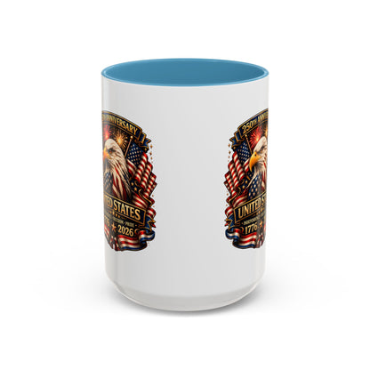 Patriotic Eagle Coffee Mug - United States 250th Anniversary 1776-2026