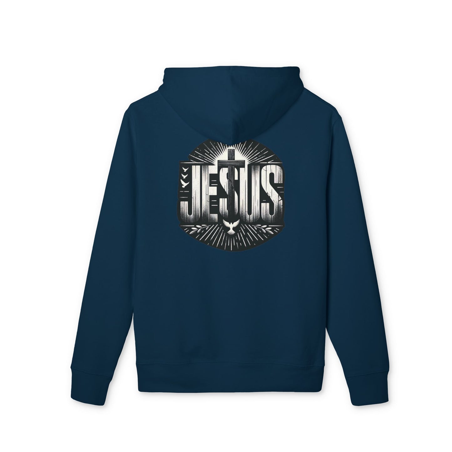 Christian Jesus Graphic Hoodie — Faith Cross & Dove Design