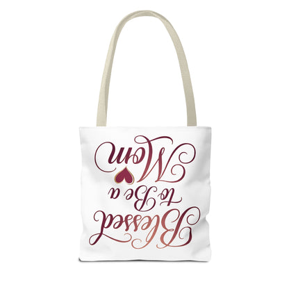 Blessed to Be a Mom Tote Bag – Mother's Day Floral Script Gift