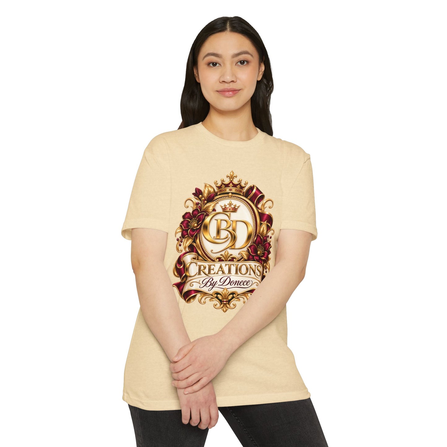 T-Shirt — 'Creations By Denece' Ornate Crest Graphic Tee