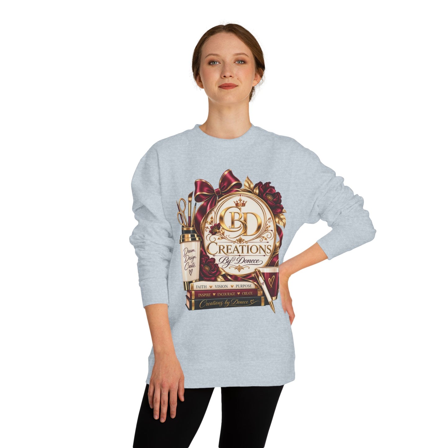 Creations by Damaris Graphic Sweatshirt — Cozy Artist Logo Crewneck