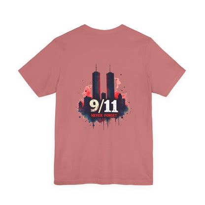 9/11 Never Forget T-Shirt — World Trade Center Memorial Tee