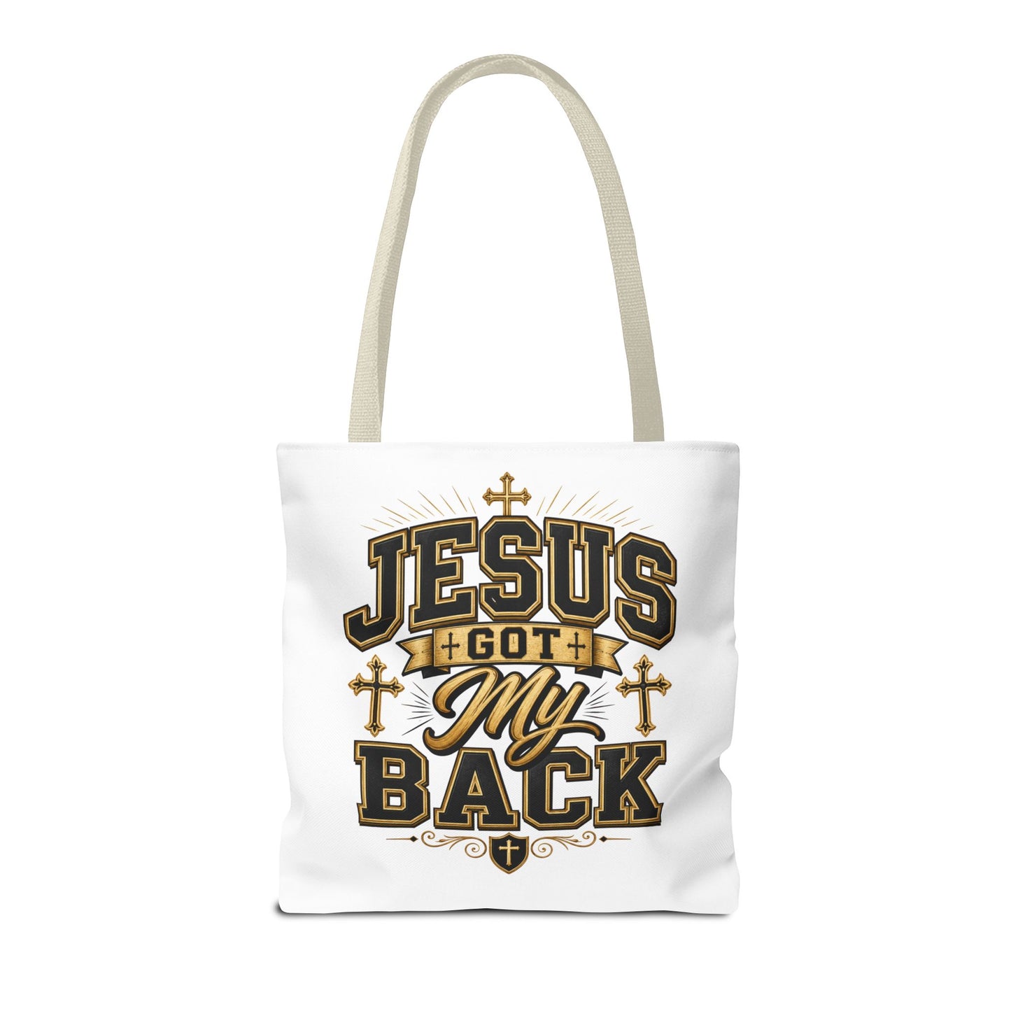 Jesus Got My Back Tote Bag — Faith-Based Christian Inspirational Carryall