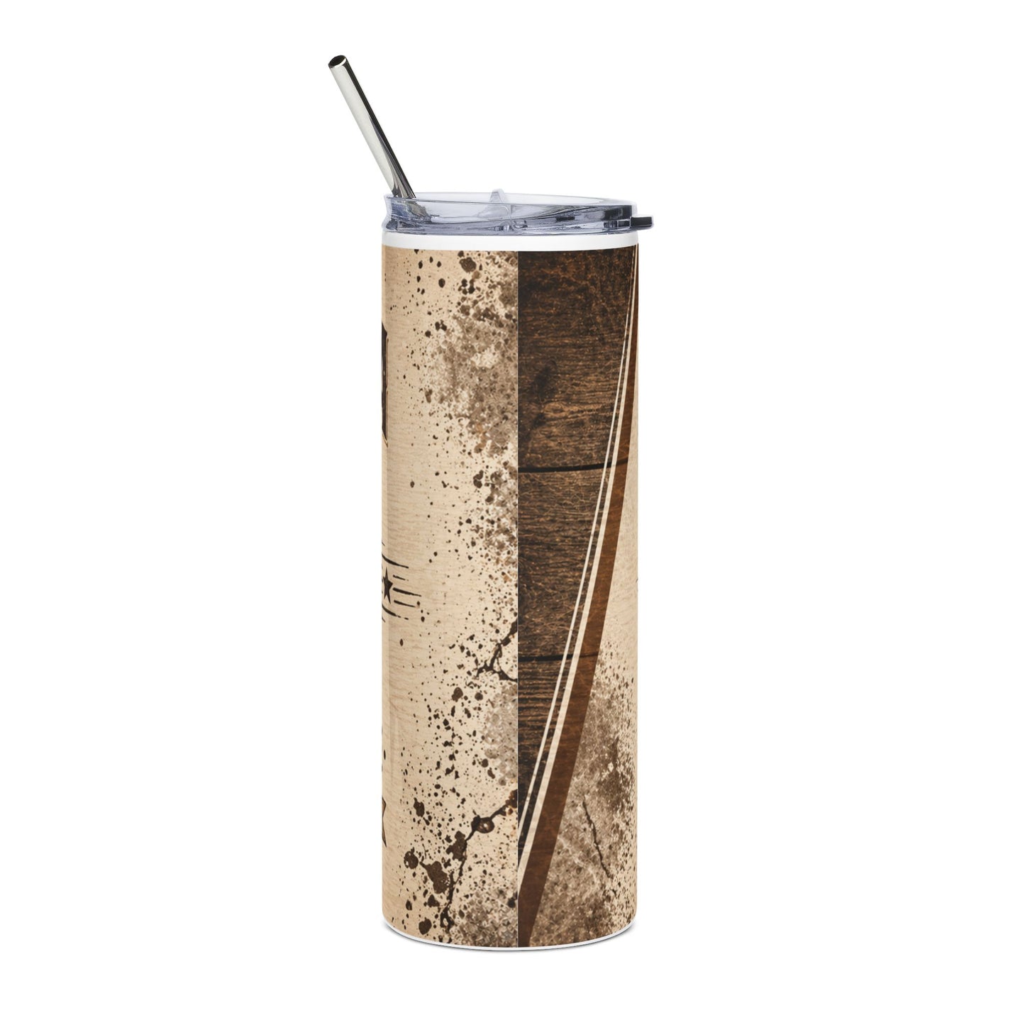 Grandpa Tumbler 20oz – 'Built on Love' Hammer & Wrench Rustic Stainless Steel Travel Cup