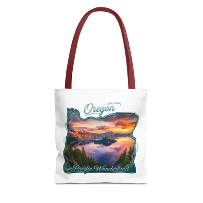 Oregon Scenic Tote Bag — 'Pacific Wonderland' Sunset Landscape Tote