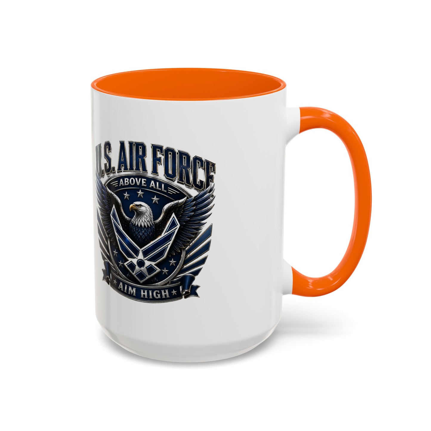 U.S. Air Force Eagle Coffee Mug – "Aim High" Accent Ceramic Mug (11/15oz)