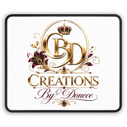 Gaming Mouse Pad — Elegant 'BD Creations By Donece' Logo Desk Mat