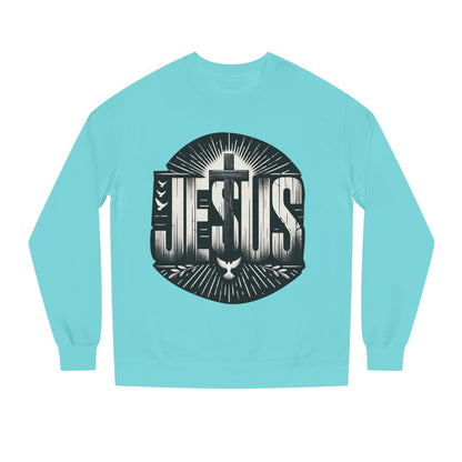 Jesus Graphic Sweatshirt — Vintage Religious Cross & Lamb Crewneck