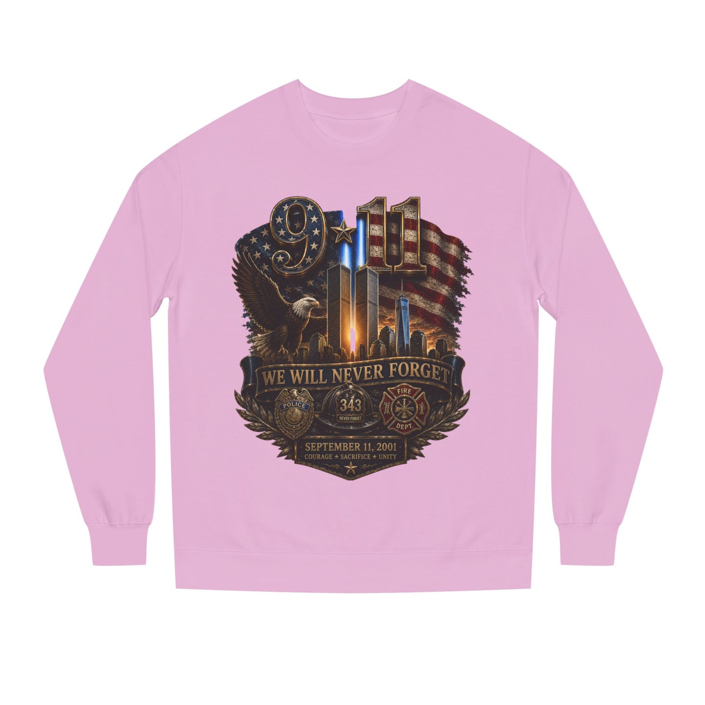 9/11 We Will Never Forget Memorial Sweatshirt