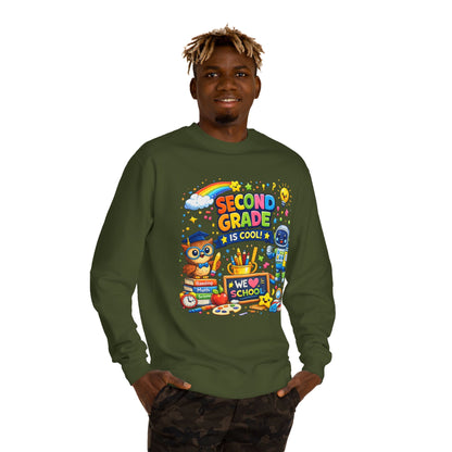 Second Grade Is Cool Sweatshirt – Cute School Kids Crewneck