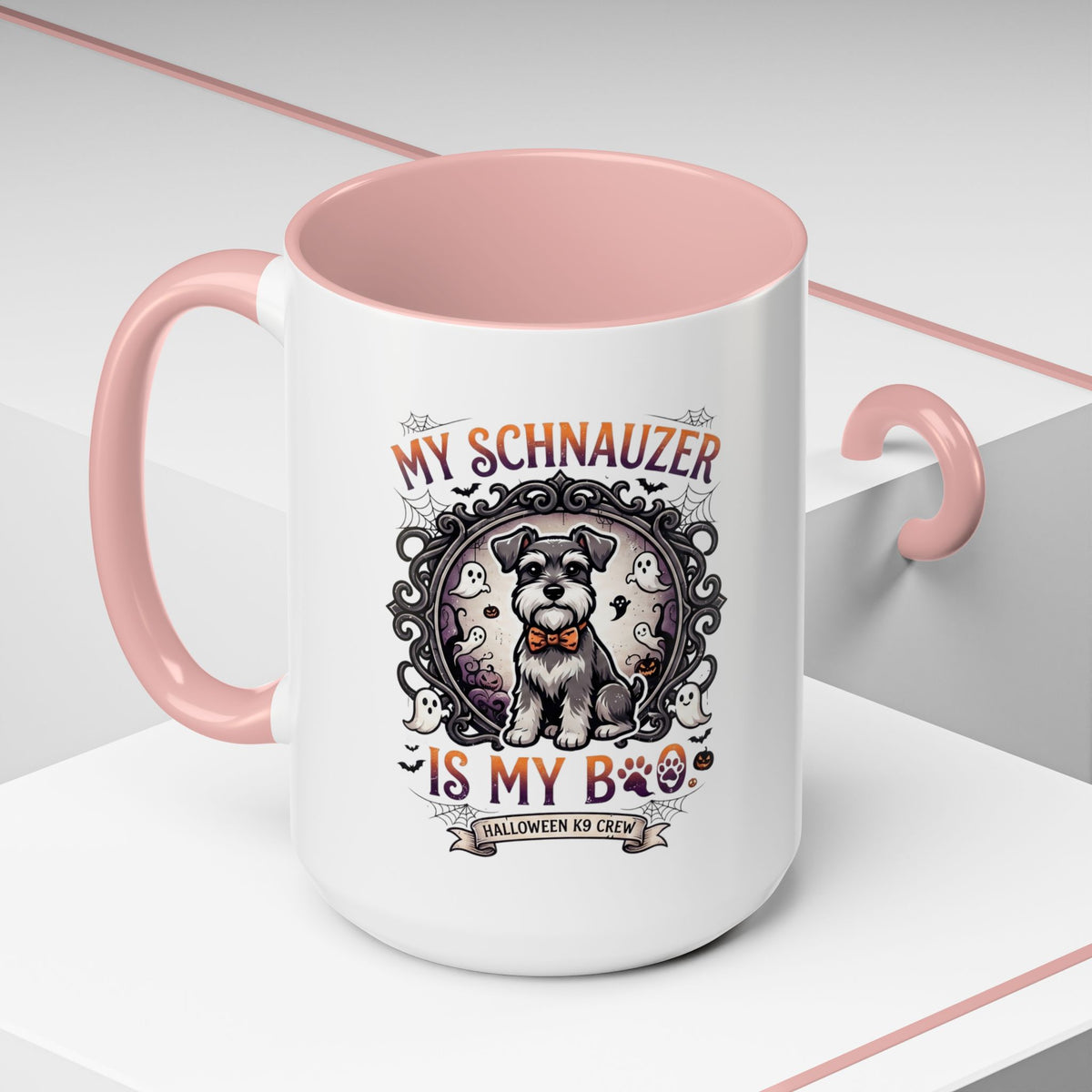My Schnauzer Is My Boo Coffee Mug — Halloween Dog Lover Accent Mug