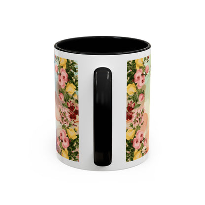 Mother’s Love Accent Coffee Mug – Floral Inspirational Gift (11/15 oz)