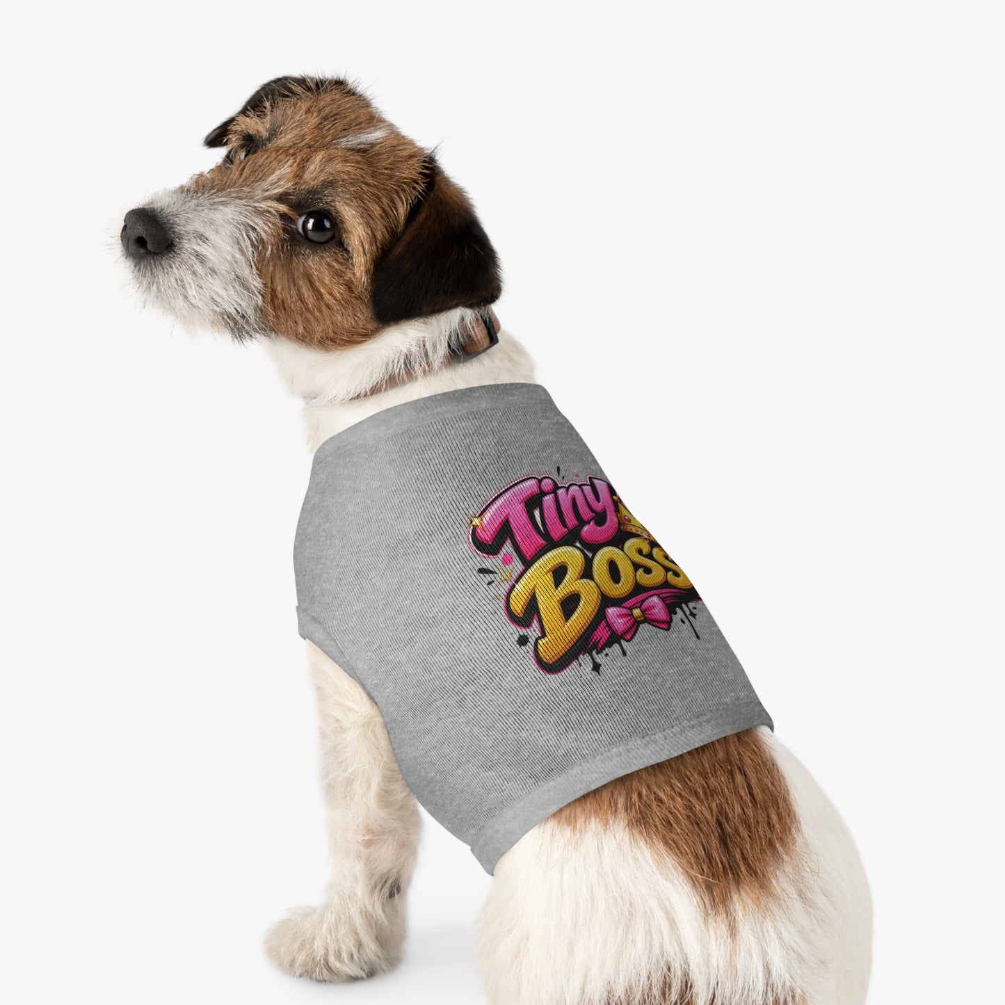 Tiny Boss Pet Tank Top — Cute Crown Dog Cat Tee