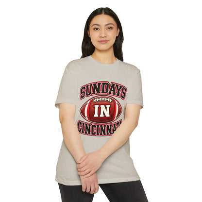 Sundays in Cincinnati Football T-Shirt