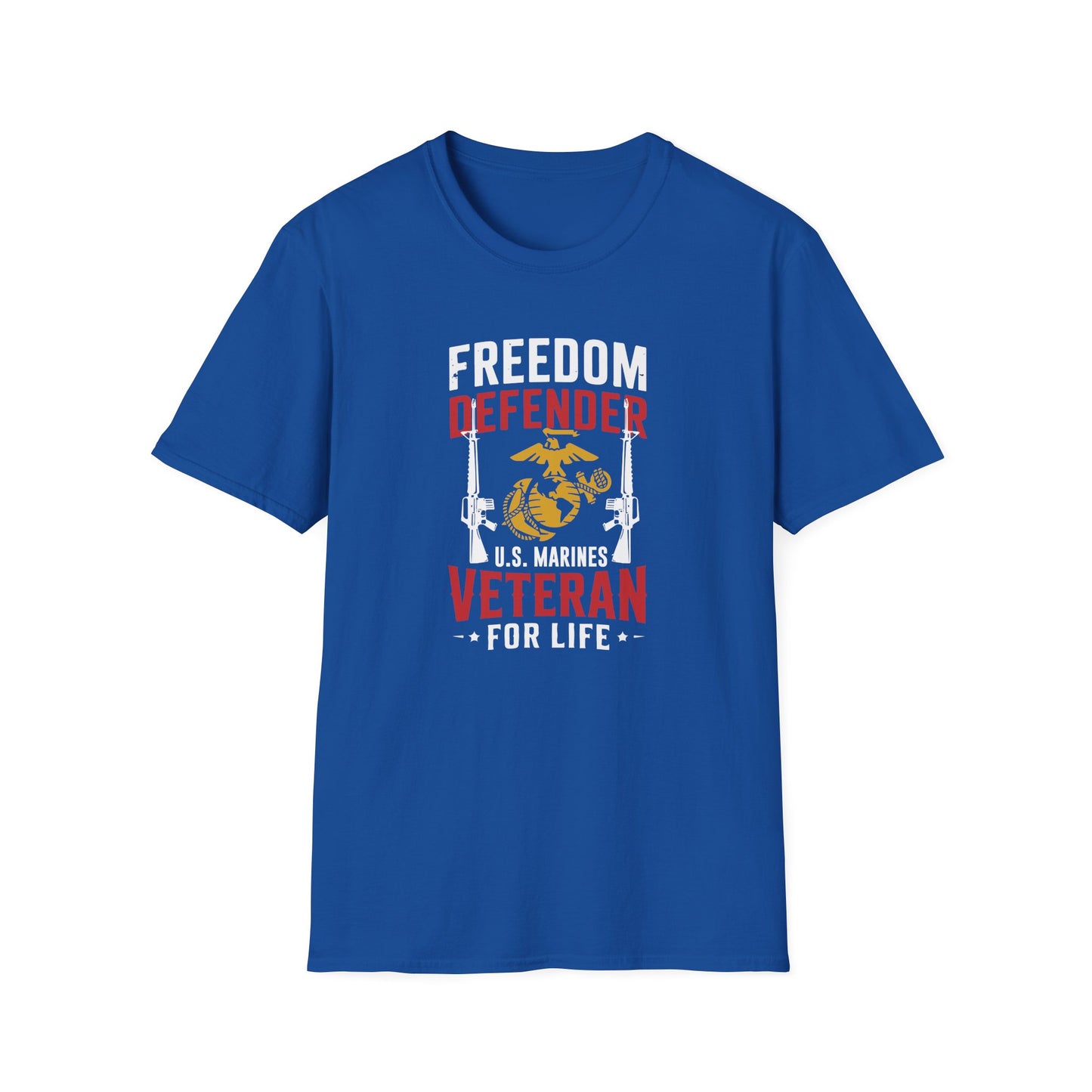 Freedom Defender U.S. Marines Veteran  For Life T-Shirt