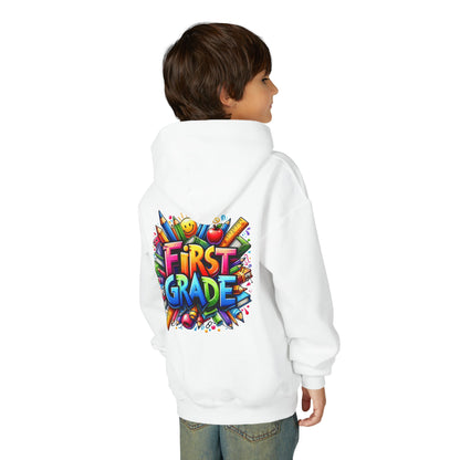 First Grade Kids Hoodie – Colorful Back-to-School Sweatshirt